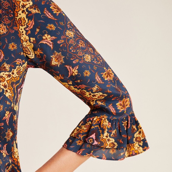 ANTHROPOLOGIE Kachel Tiburon Ruffled Maxi Dress - Picture 4 of 16